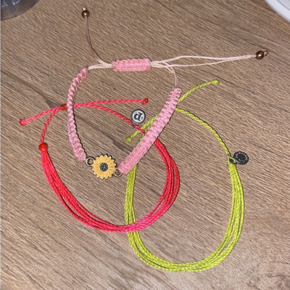 2 Ankle bracelets 1 regular bracelet